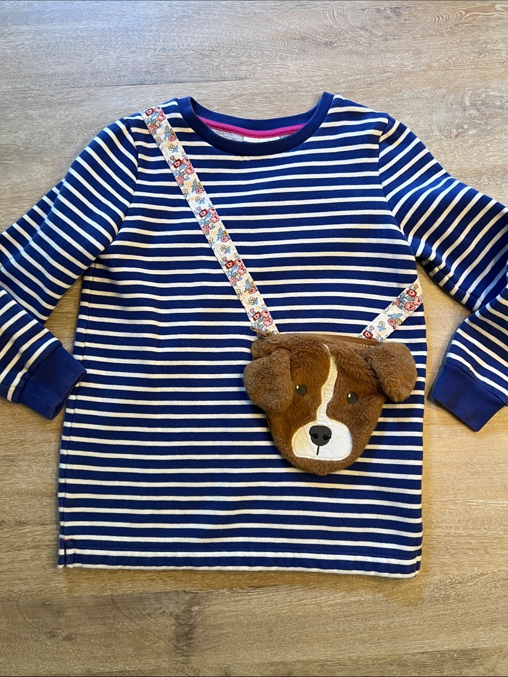Mini Boden 8/9 puppy purse tunic VGUC